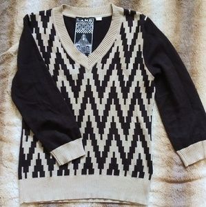Chevron sweater top by L.A.M.B.